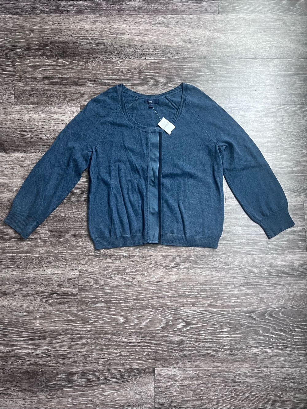 NWT GAP blue cropped cardigan size small